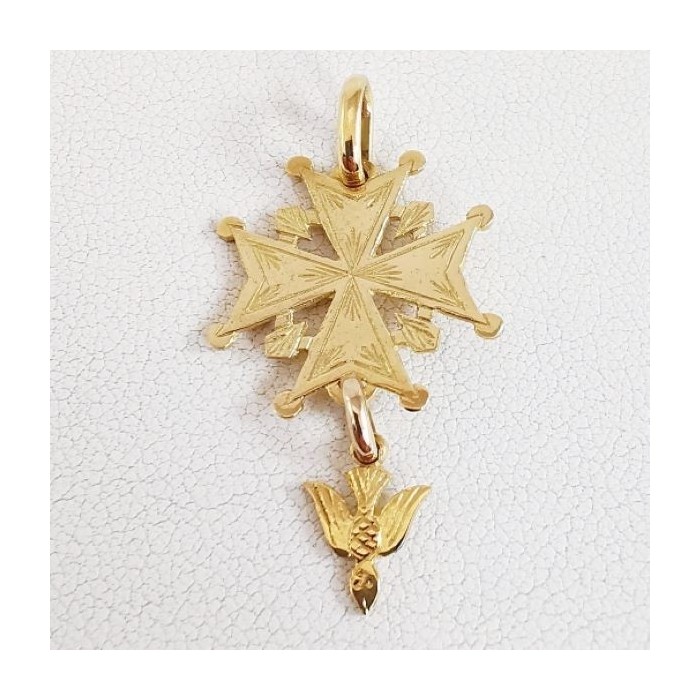 Croix huguenote Or Jaune 750 - 18 carats