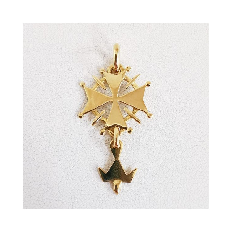 Croix Huguenote Or Jaune 750 - 18 carats