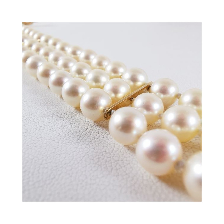 Bracelet Perles de Culture Trois rangs (Bijou Occasion)
