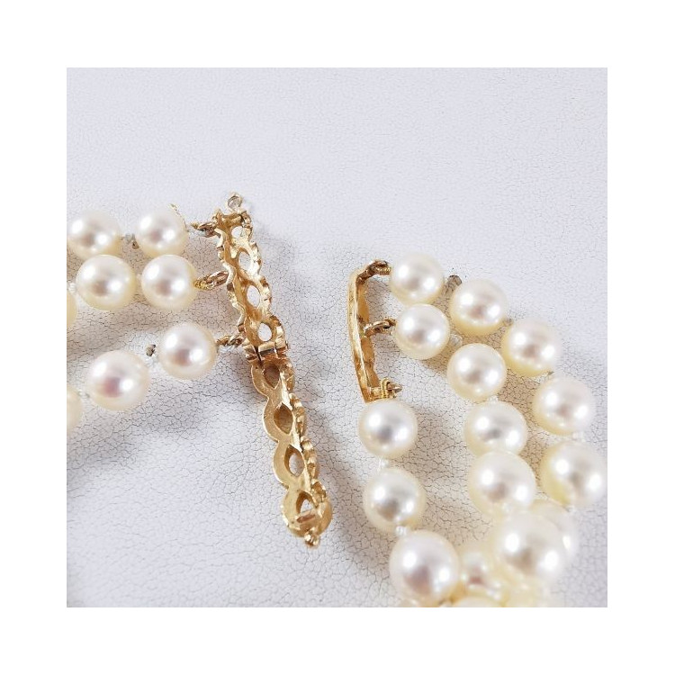 Bracelet Perles de Culture Trois rangs (Bijou Occasion)