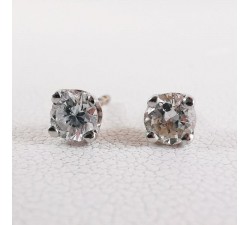 Boucles d'oreilles Diamants Or Blanc 18 carats