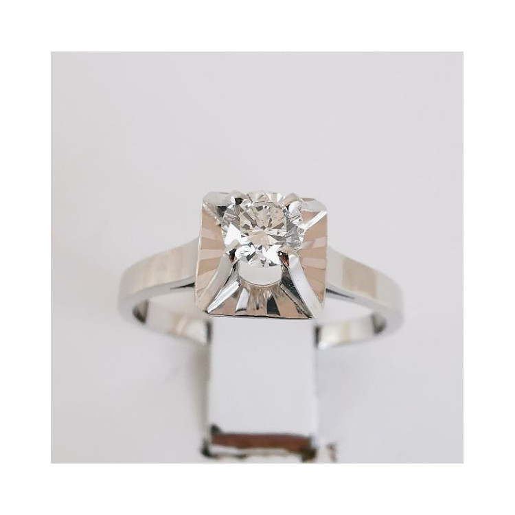Bague Solitaire Diamants 0.26 ct Or Blanc 750 - 18 carats (Bijou Occasion)
