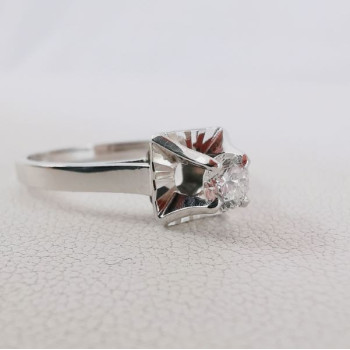 Bague Solitaire Diamants 0.26 ct Or Blanc 750 - 18 carats (Bijou Occasion)