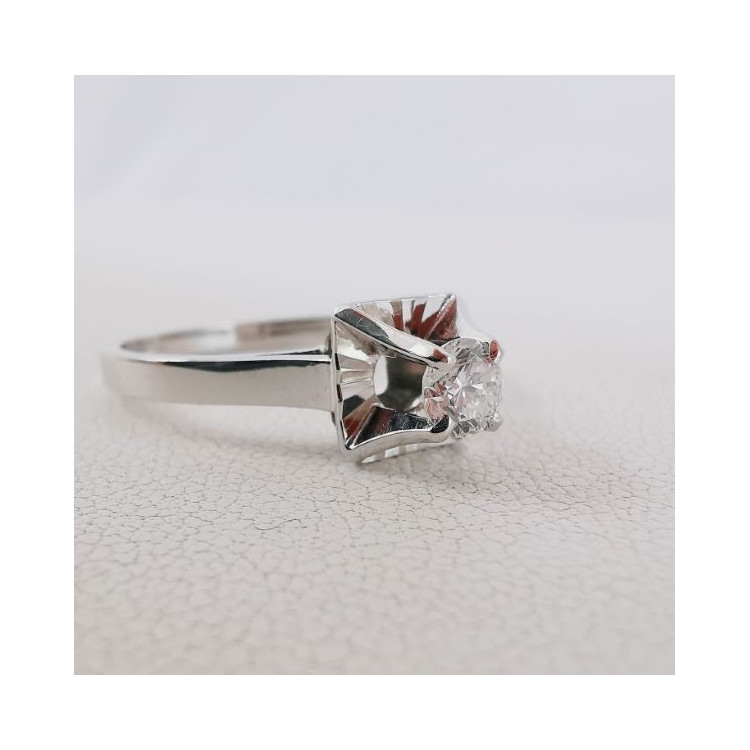 Bague Solitaire Diamants 0.26 ct Or Blanc 750 - 18 carats (Bijou Occasion)