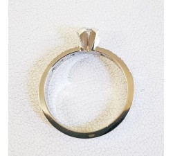 Solitaire Accompagné Diamants Or Blanc 750 - 18 carats (Bijou Occasion)