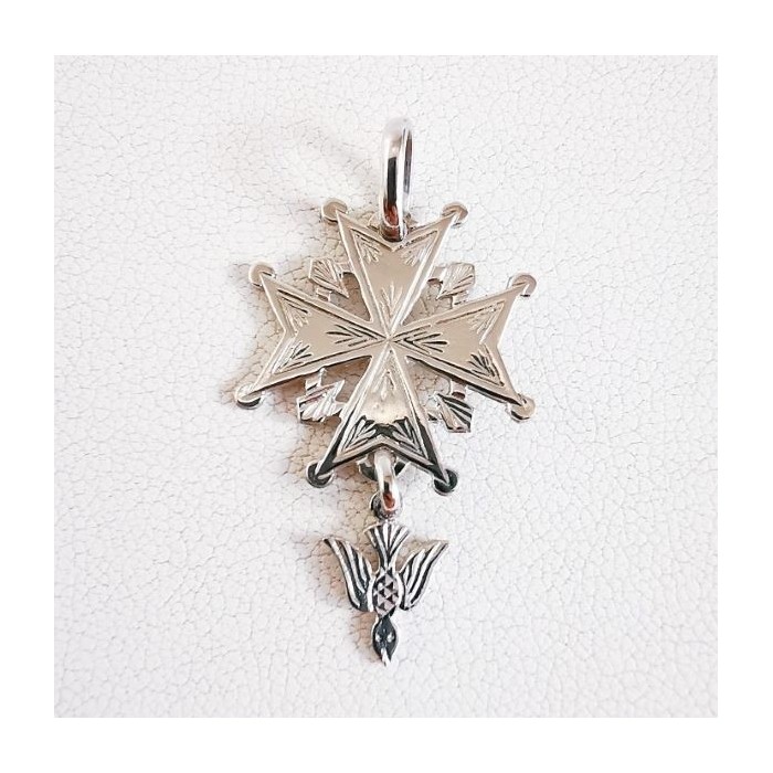 Croix huguenote Classique Or Blanc 750 - 18 carats