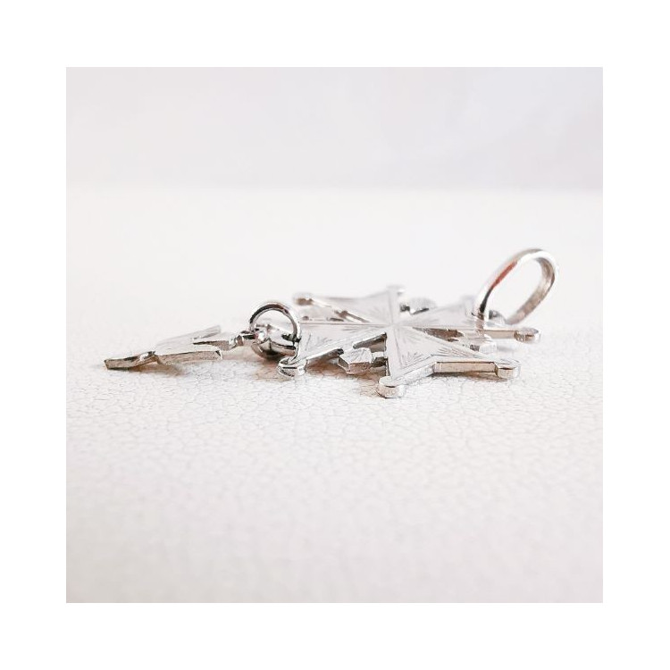 Croix huguenote Classique Or Blanc 750 - 18 carats