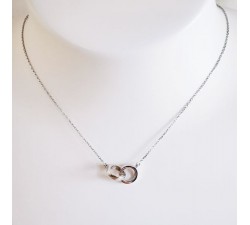 Collier "You and Me" menottes Or blanc 750 (18 carats)