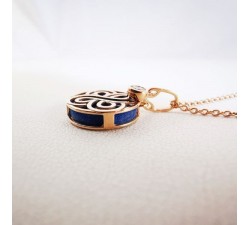 Collier Chance Lapis Lazuli Or Rose 750 - 18 carats