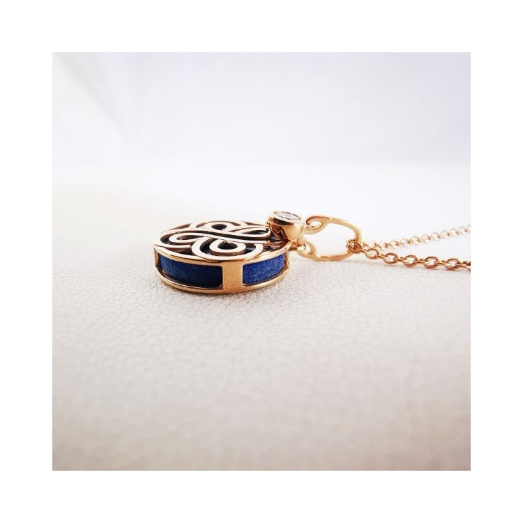 Collier Chance Lapis Lazuli Or Rose 750 - 18 carats
