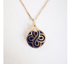 Collier Chance Lapis Lazuli Or Rose 750 - 18 carats