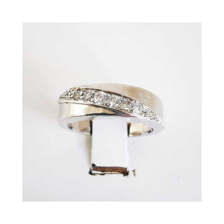 Bague Diamants Or Blanc 750 - 18 carats (Bijou Occasion)