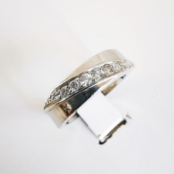 Bague Diamants Or Blanc 750 - 18 carats (Bijou Occasion)
