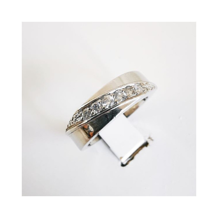 Bague Diamants Or Blanc 750 - 18 carats (Bijou Occasion)