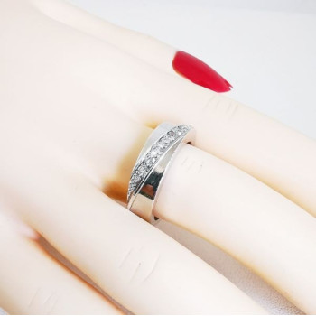 Bague Diamants Or Blanc 750 - 18 carats (Bijou Occasion)