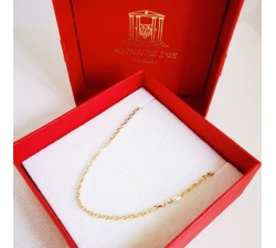 Chaîne 40 cm Or Jaune 750 - 18 carats Maille Forçat 3.65 grammes