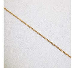 Chaine 40 cm Or jaune 750 - 18 carats Maille Forçat rond 1.30 grammes