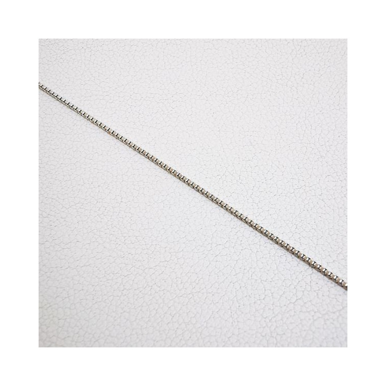 Chaîne 40 cm Maille Vénitienne Or Blanc 750 - 18 carats 1.65 grammes