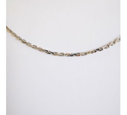 Chaîne 45 cm Or blanc 750 - 18 carats Maille Forçat