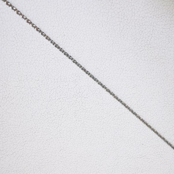 Chaîne 40 cm Or Blanc 750 - 18 carats Maille Forçat Rond 1.85 grammes