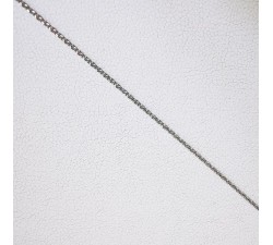 Chaîne 40 cm Or Blanc 750 - 18 carats Maille Forçat Rond 1.85 grammes