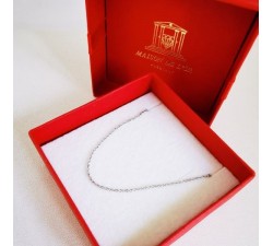 Chaîne 40 cm Or Blanc 750 - 18 carats Maille Forçat Rond 1.85 grammes