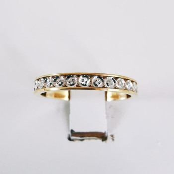 Alliance Effet Diamanté Bicolore Or 750  - 18 carats