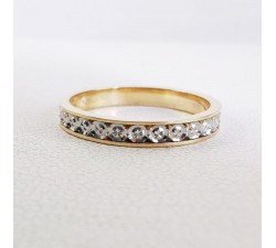 Alliance Effet Diamanté Bicolore Or 750  - 18 carats