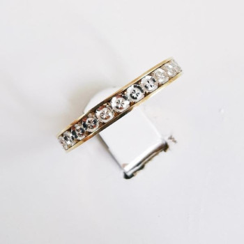 Alliance Effet Diamanté Bicolore Or 750  - 18 carats
