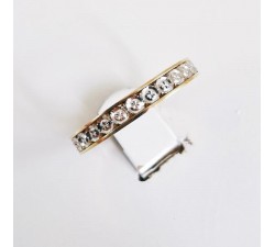 Alliance Effet Diamanté Bicolore Or 750  - 18 carats