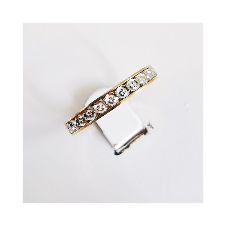 Alliance Effet Diamanté Bicolore Or 750  - 18 carats