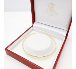 Bracelet Jonc Massif largeur 4 mm Or Jaune 750 - 18 carats