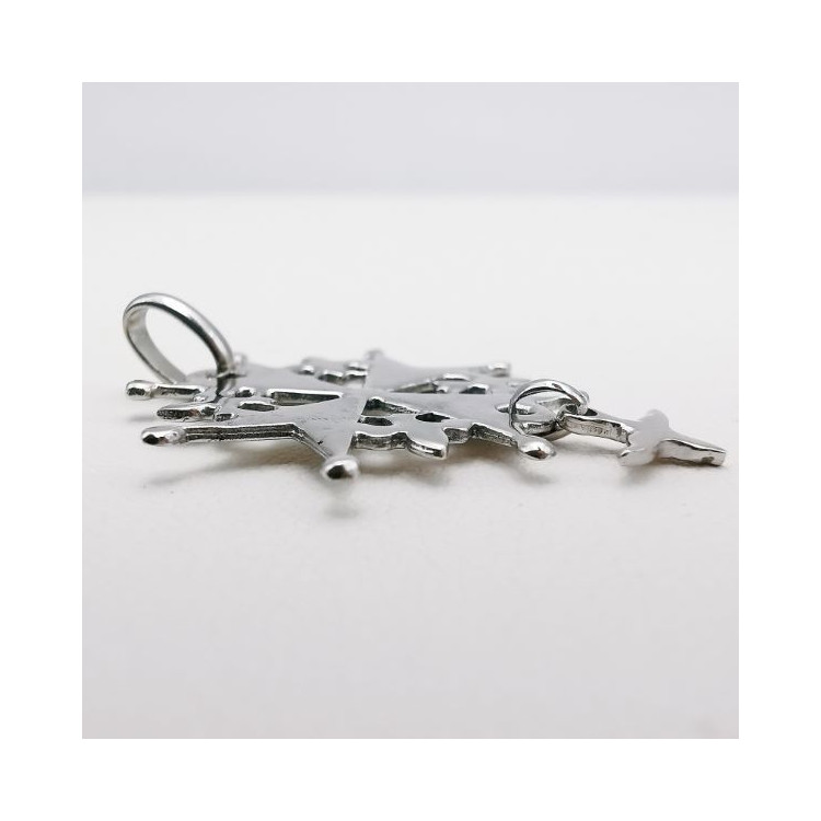 Croix Huguenote Or Blanc 750 - 18 carats