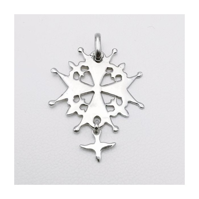 Croix Huguenote Or Blanc 750 - 18 carats