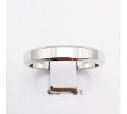 Alliance Ruban Chanfrein Or blanc 750 - 18 carats