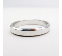 Alliance Ruban Chanfrein Or blanc 750 - 18 carats