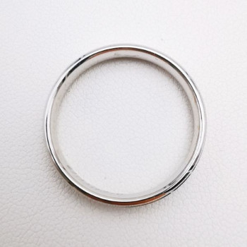Alliance Brossée Entrecroisée Or Blanc 750 - 18 carats