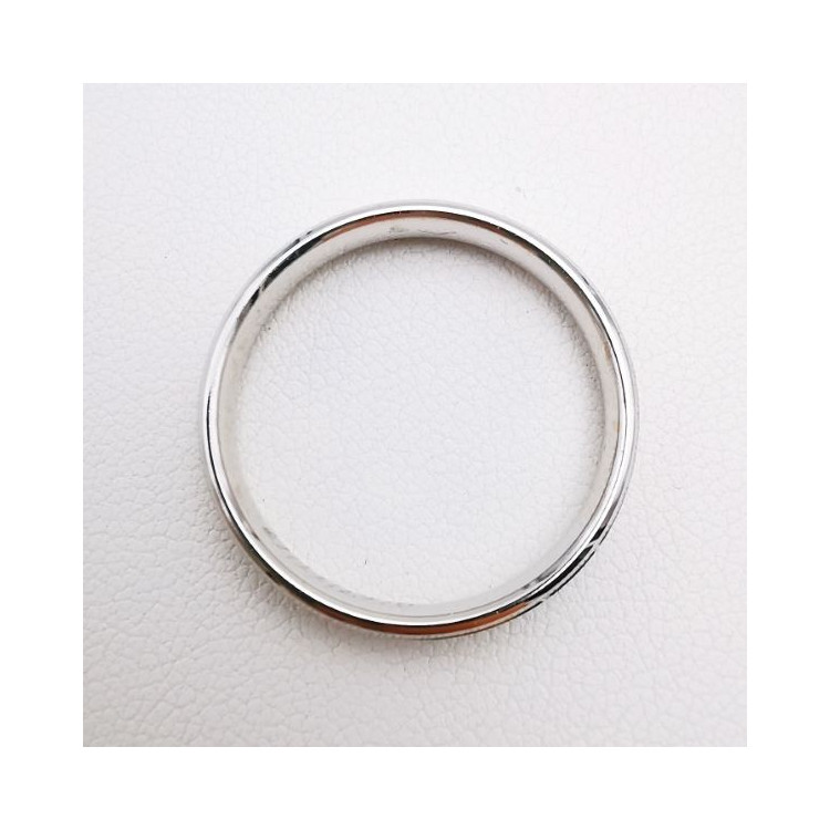 Alliance Brossée Entrecroisée Or Blanc 750 - 18 carats