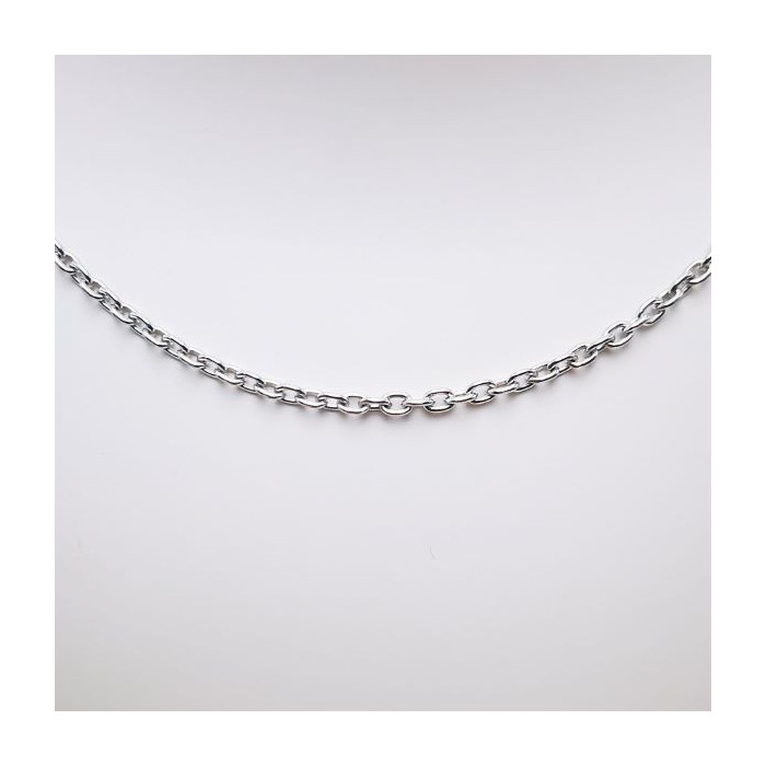 Chaine 40 cm Maille Forçat Rond Argent 4.24 Grammes