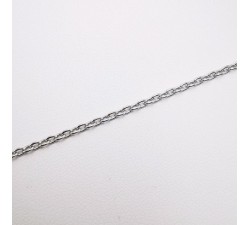 Chaine 40 cm Maille Forçat Rond Argent 4.24 Grammes