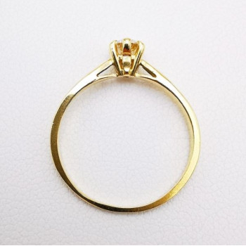 Bague Solitaire Diamant 0.24 ct Or Jaune 750 - 18 carats (Bijou d'Occasion)
