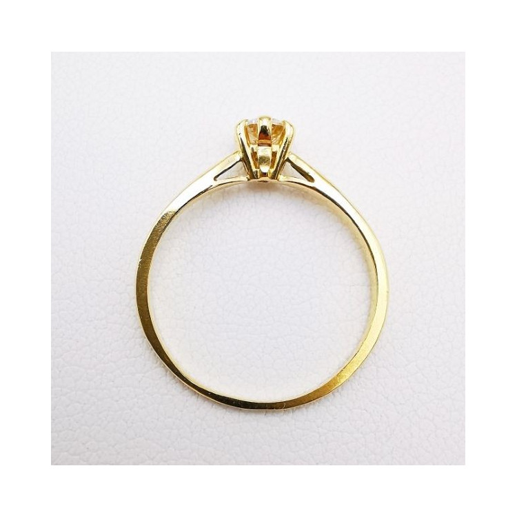 Bague Solitaire Diamant 0.24 ct Or Jaune 750 - 18 carats (Bijou d'Occasion)