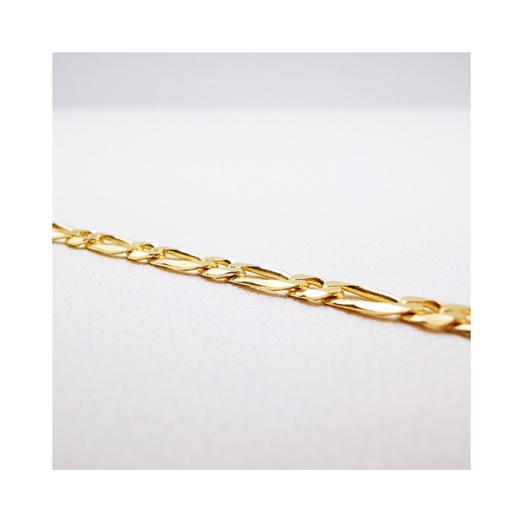 Bracelet Maille Alternée Or Jaune 750 - 18 carats