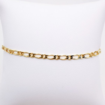 Bracelet Maille Alternée Or Jaune 750 - 18 carats