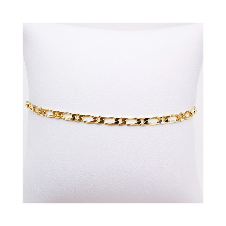 Bracelet Maille Alternée Or Jaune 750 - 18 carats