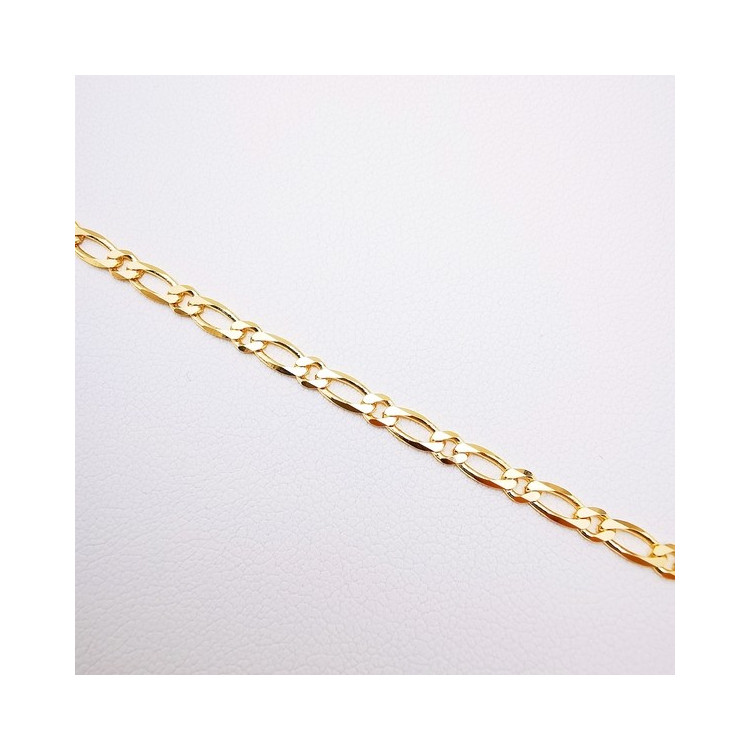 Bracelet Maille Alternée Or Jaune 750 - 18 carats