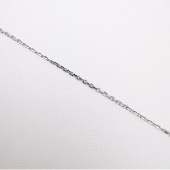 Chaîne 50 cm Or Blanc 750 - 18 carats Maille Forçat  2.45 grammes