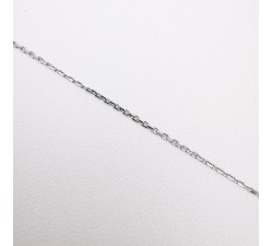 Chaîne 50 cm Or blanc 750 - 18 carats Maille Forçat  2.45 grammes