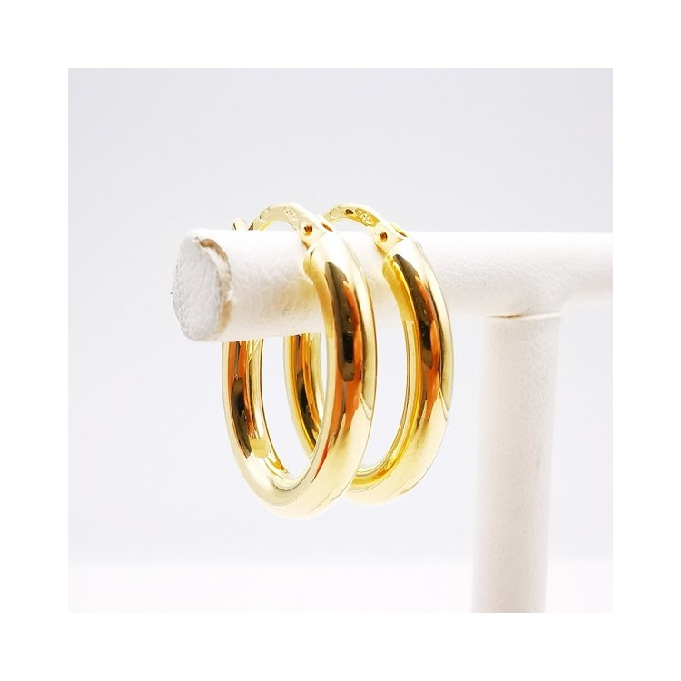 Créoles Ovales Or Jaune 750 - 18 carats