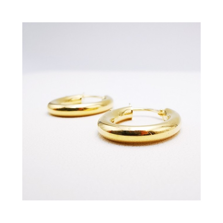 Créoles Ovales Or Jaune 750 - 18 carats